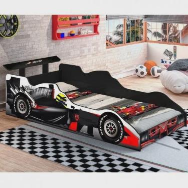 Imagem de Mini Cama Carro Formula 1 Preto J&A Móveis Preto