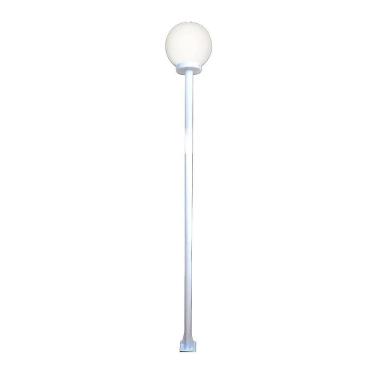 Imagem de Poste E Luminária Colonial Globo G De Jardim Branco 150Cm