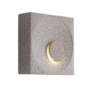 Imagem de Luminárias de parede Simplicity Square Cements com base E14/E12, três cores, reguláveis, criativas, para ambientes internos e externos, para parede de fundo, escadas, entrada (Forma 3)