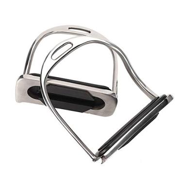 Imagem de Estribo, Estribos Em Inglês Supplimentos de Equipamentos Equestres Com a Almofada de Borracha Aço Inoxidável Stirrups Stirrups de Sela Stirrus para Pisar Em Cavalgadas a Cavalo