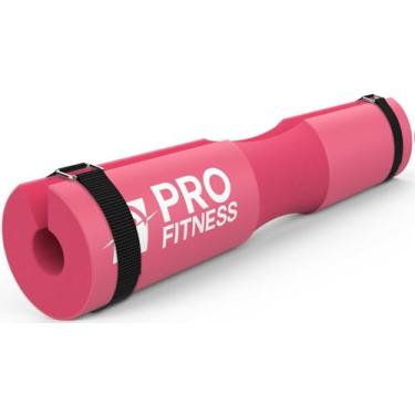 Imagem de ProFitness Almofada de barra para agachamento – Suporte de ombro para pulmões, agachamentos e impulsos de quadril – para barra de academia olímpica ou padrão (rosa)