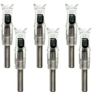 Imagem de Bgary Nocks iluminados 0,7 cm ID 6 peças Nocks LED para prática de tiro de caça e tiro multicores