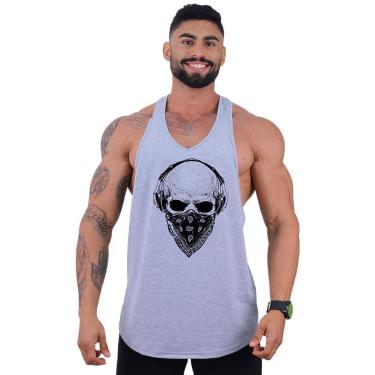 Imagem de Regata Super Cavada Masculina MXD Conceito Caveira Gangster-Masculino