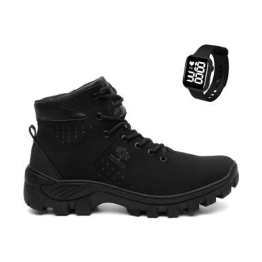 Imagem de Kit Coturno Masculino Casual Adventure Trilha Tratorado + Relógio Q - 