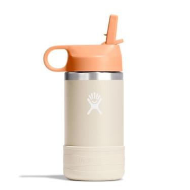Imagem de Hydro Flask Garrafa de água infantil para escola - Aço inoxidável e isolada com tampa de canudo - 350 ml de coco