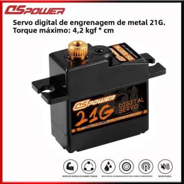 Imagem de Servo Digital Micro De Engrenagem De Metal 21g Para Barco De Carro RC 