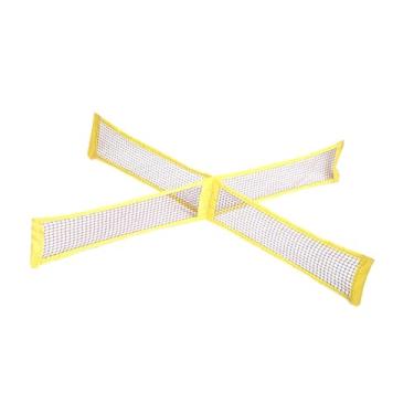 Imagem de UGPLM Rede de vôlei e badminton de 4 vias, rede de handebol para adultos e crianças, jogo de vôlei quadrado portátil para quintal jardim, 3 Metros X 0.5