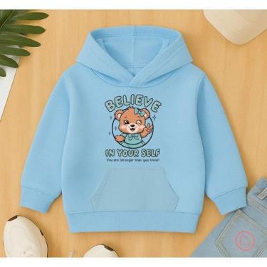 Imagem de Moletom Canguru Infantil Feminino Acredite em Você Ursinha Fofo Delica
