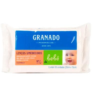 Imagem de Lenços Umedecidos Granado Bebe Calendula 50 Unidades
