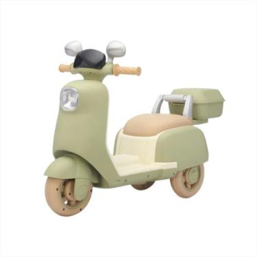 Imagem de Motinha Lambreta Infantil Verde Luz Led Bivolt Música USB - BANG TOYS