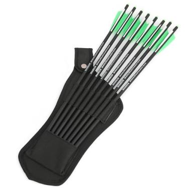 Imagem de ZSHJGJR Arqueiro Flecha Aljava Besta Flecha Aljava Quadril Seta Bolso Cintura (Preto)