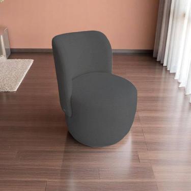 Imagem de Poltrona Organica Sala Recepção Bouclé Bia Cinza