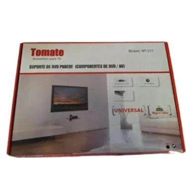 Imagem de Suporte de parede para dvd com vidro temperado 5mm tomate mt-211