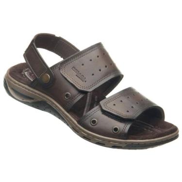 Imagem de Sandália Masculina Pegada em Couro Ortopédica Conforto