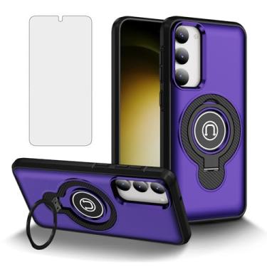 Imagem de Asuwish Capa de telefone para Samsung Galaxy S23 5G com protetor de tela de vidro temperado suporte magnético fino suporte rígido híbrido capa de celular TPU resistente S 23 23S GS23 G5 SM-S911U 6,1