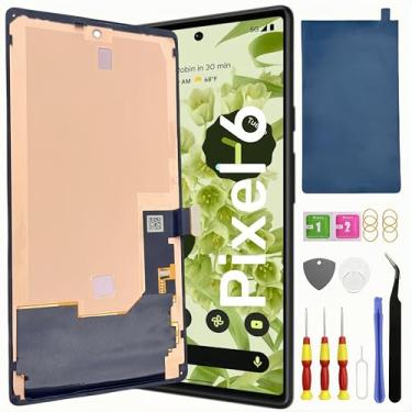 Imagem de Tela de substituição OLED Pixel 6 para Google Pixel 6 Tela LCD Pantalla Touch digitalizador com kit de ferramentas de moldura GB7N6 G9S9B16 suporta impressão digital