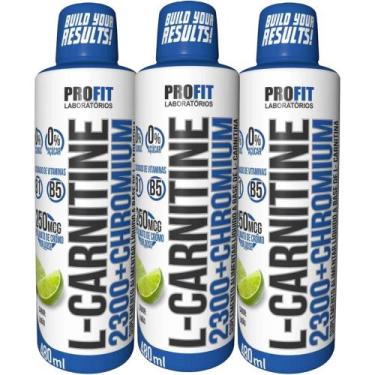 Imagem de 3x L-Carnitine 480ml Termogênico Líquido Sabores - Profit, Limão
