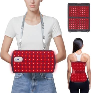Imagem de Terapia de luz vermelha para mãos e pulsos, luva de terapia de luz infravermelha sem fio com bateria recarregável, protetor portátil leve para alívio da dor, 132 LEDs