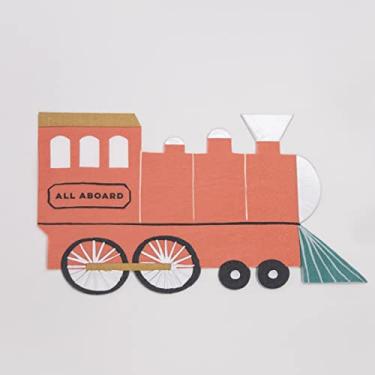 Imagem de Meri Meri Guardanapos de trem (pacote com 16), guardanapos de papel de 3 camadas espessos e absorventes, descartáveis
