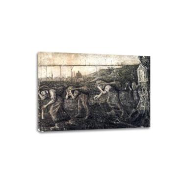 Imagem de LXURY Van Gogh. Os portadores do fardo. Reprodução de pinturas famosas. Arte de parede em tela Van Gogh Pôsteres e impressões. Imagem para decoração de casa 40 x 56 cm com moldura interna