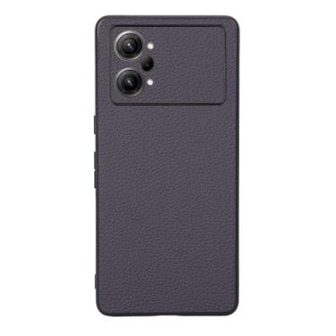 Imagem de Capas Compatível com OPPO K10 PRO,Design de grão levantado de superfície,Proteção contra queda,Anti impressão digital,Anti arranhões,Aparência de couro de imitação de plástico macio-Grey
