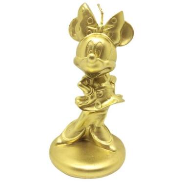 Imagem de Vela minnie mouse gigante 3d dourada para festa e decoracoes - Silver 