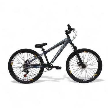 Imagem de Bicicleta Aro 26 Gta Rebel Freeride 7v Single Freio A Disco Do Grau - Preto Preto/prata