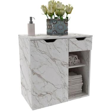 Imagem de Gabinete de Banheiro 60 cm 1 Porta 1 Gaveta Romana