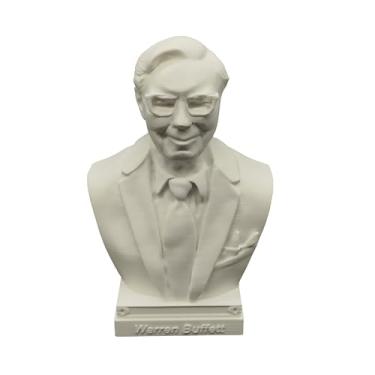 Imagem de otdlle Warren Buffett estátua busto estatueta cabeça escultura Charlie Munger Benjamin Graham Legendary Investors Bussiness Gift Table Decor Berkshire Hathaway (Warren Buffett, 10 cm A x 2,5 x 2 D)