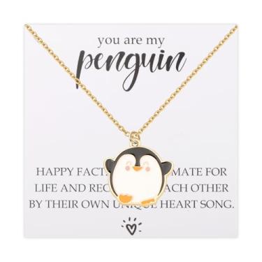 Imagem de ENSIANTH You're My Penguin Jewelry Boyfriend Girlfriend Couple-Valentine's Day Gift Mate for Life Adorável Presente para Amantes de Pinguim, Small, Aço inoxidável, Sem Pedra Preciosa