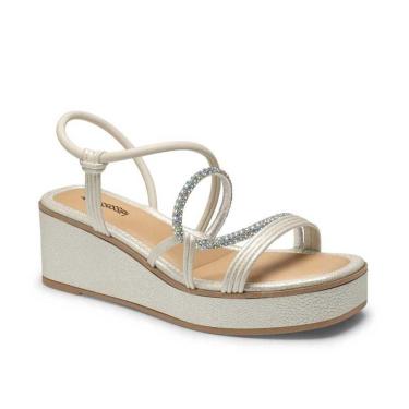 Imagem de Sandália Feminina Mississipi Plataforma Tiras Brilhantes