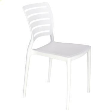 Imagem de Cadeira Tramontina Sofia Branca sem Braços Encosto Vazado Horizontal 92237010