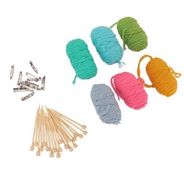 Imagem de Generic A Agulhas de tricô Conjunto, Portátil Mini Knitting Stitch Suports 12pcs Afeladas para Roupas de Boneca (Cor original)