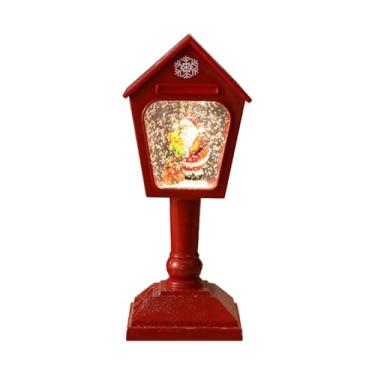 Imagem de CarpNettore Caixa de Música de Correio de Natal, Enfeite Luminoso para Decoração de Casa com Iluminação LED Quente E Glitter, Adequada para Uma Atmosfera Festiva, Vermelho, Tamanho real