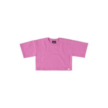 Imagem de Blusa Cropped Infantil Básica Infantil Gloss, Lilás, 18