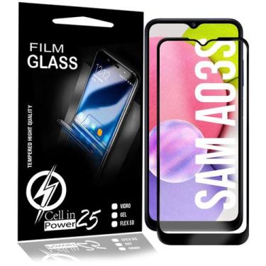 Imagem de Película De Vidro 3d Galaxy A03S A037 6.5 Preta Cobre A 100% - Cell In