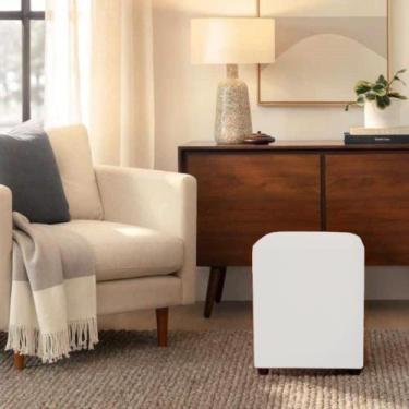 Imagem de Puff Banqueta Quadrada Moderno Decorativo Casa - Realizar, Branco Cori