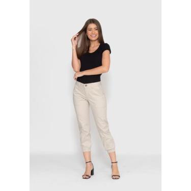 Imagem de Calça 7875 Bege Claro Bella Canvas, Bege, 40