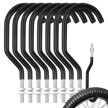 Imagem de Shimeyao Gancho de armazenamento de bicicleta com rosca de máquina com porca ganchos de bicicleta resistentes M10 x 1,5 gancho de rosqueamento para máquina gancho de bicicleta revestido de borracha