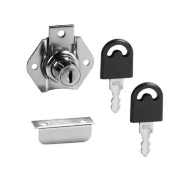 Imagem de Fechadura 22mm Porta Gaveta Armario Moveis Cromada - Mixso