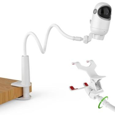 Imagem de TakTark Suporte para Câmera de Bebê Universal - Braço Flexível Ajustável 360°,Compatível com a Maioria dos Monitores, Instalação Fácil sem Furos
