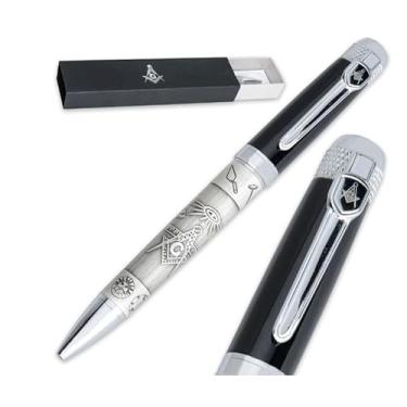 Imagem de Pen Kit Mall - Caneta esferográfica de luxo Masonic Shriner Fireman Marine Corp (caneta maçônica BP-189 com caixa)
