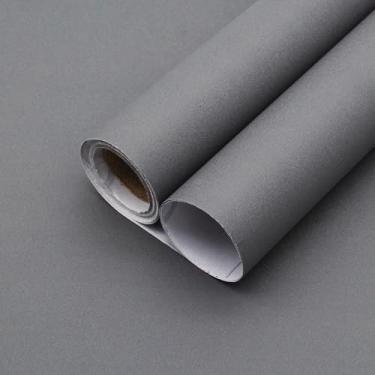 Imagem de Yancorp Papel de parede de contato cinza escuro fosco de 40,6 x 1,000 cm, papel de parede autoadesivo de vinil à prova d'água para armários gavetas quarto cozinha papel de parede autoadesivo