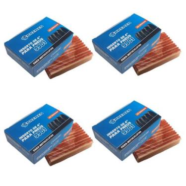 Imagem de Kit 4 Refil Remendo Moto Pneu Sem câmara Macarrão 60 Und Bremen