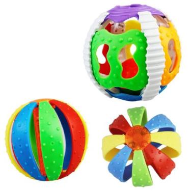 Imagem de Chocalho Bola Baby Divertido com Guizo 8cm de Ø - ARK BRASIL