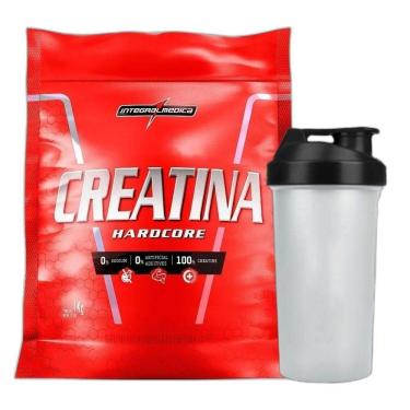 Imagem de Kit Creatina Hardcore Pouch 1Kg Coqueteleira Integralmedica