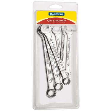Imagem de Jogo de Chaves Fixas e Combinadas Tramontina - 6 Peças