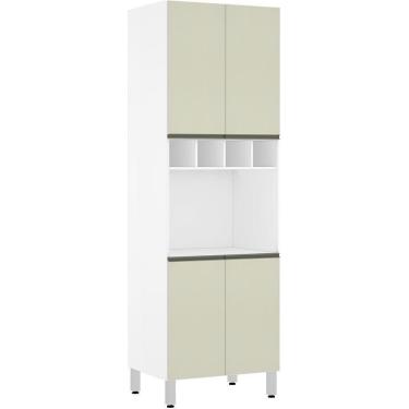 Imagem de Paneleiro Perola 70 Cm C/ Nicho Microondas Branco C/ Kashmir