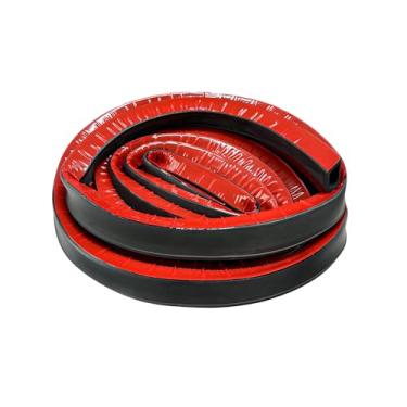 Imagem de MTRPS Tira de vedação de borracha para porta em forma de D, vedação deslizante de 2,5 cm RV EPDM borracha Auto Weather Stripping, vedação de remoção de clima autoadesiva, preencher lacunas para carro