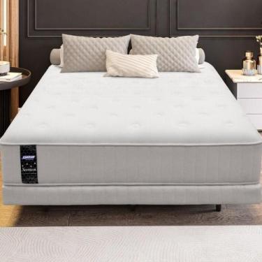 Imagem de Cama Box Conjugado Queen Com Colchão 158x64x198 Nevasca Gazin Cr35296 